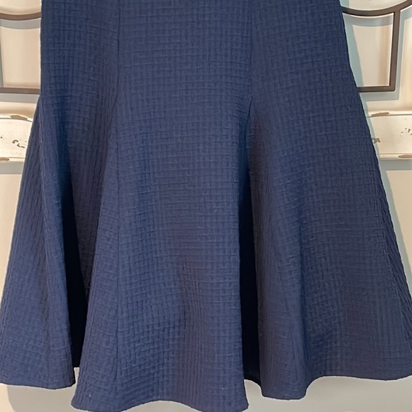 JULIA JORDAN TEXTURED OPEN BACK FIT & FLARE MIDI DRESS NAVY BLUE SIZE 12 - Picture 4 of 11